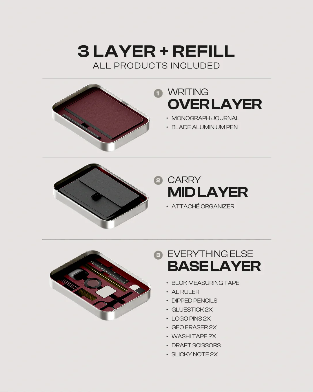 BENTO JOT 3 LAYER WITH REFILL PACK (FATHER'S DAY EDITION) - Image 4