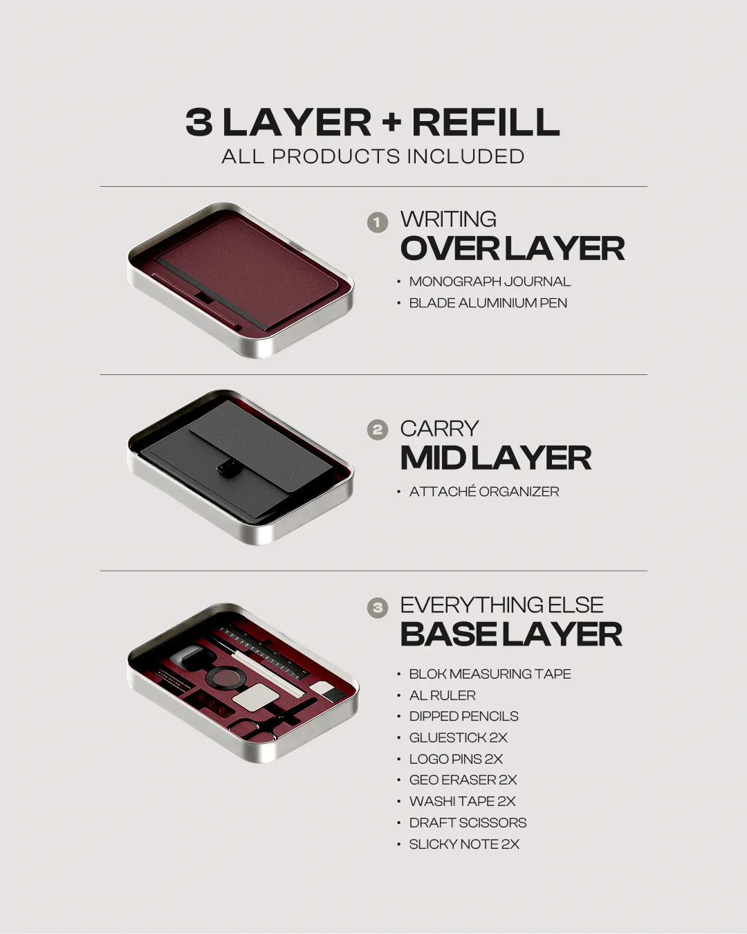 BENTO JOT 3 LAYER WITH REFILL PACK - Image 5